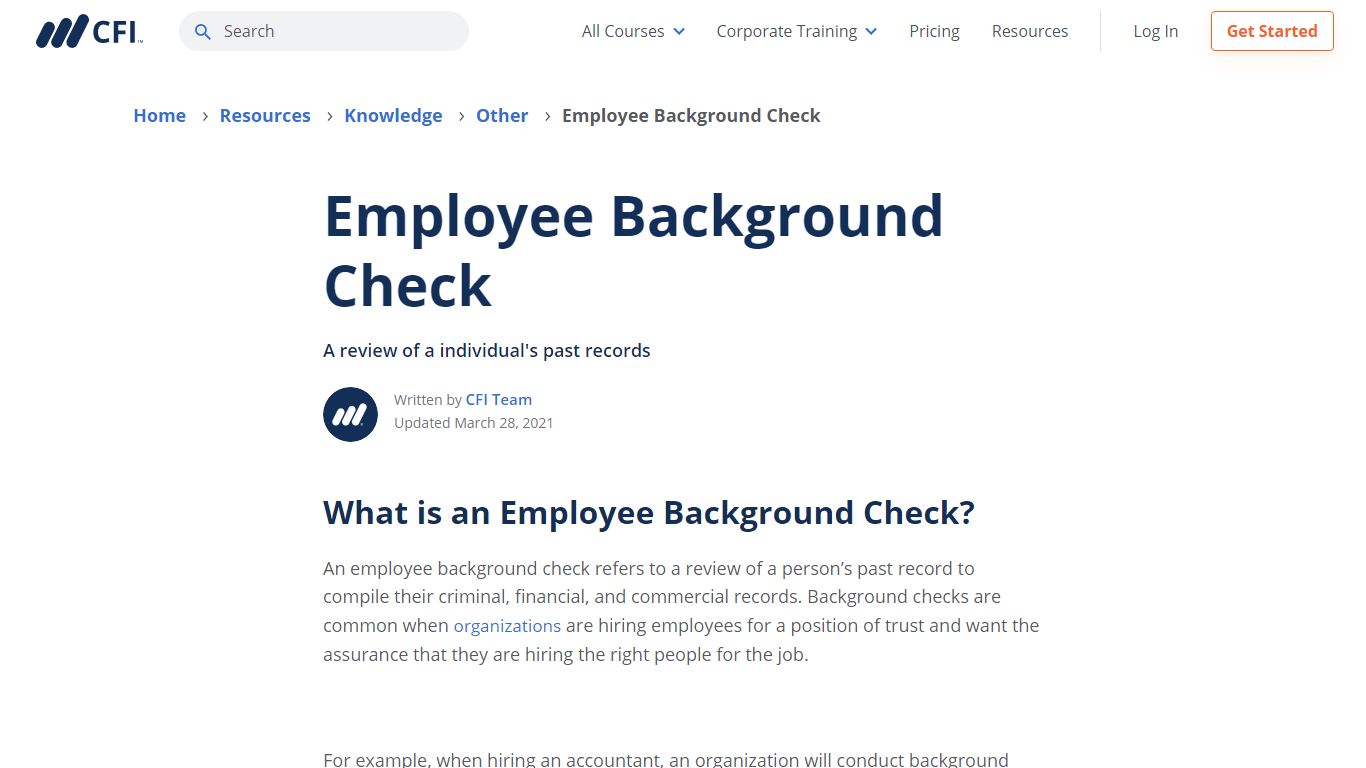 Employee Background Check - Overview, Rationale & Components