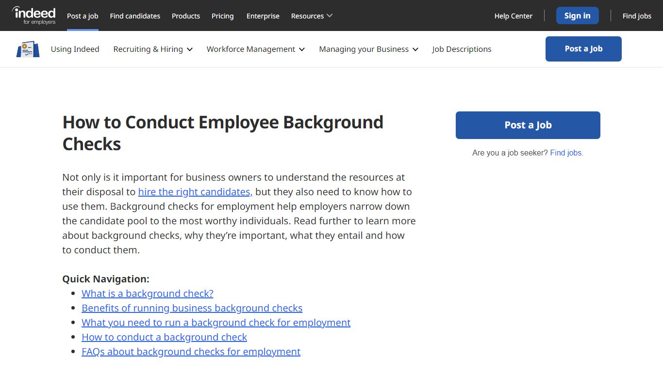 How to Conduct Employee Background Checks - Indeed